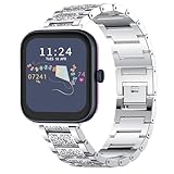 Blueshaweu Compatibile con smartwatch della serie RADLEY da 18 mm, 20 mm, 22 mm, gioiello scintillante in metallo, accessorio sportivo compatibile con orologi RADLEY Series 32/20/19/46/10 (argento, 20