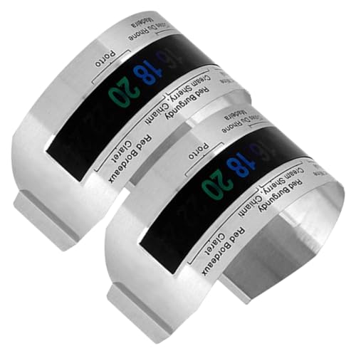 WESIEVYA Termómetro Digital Para Vino Pulsera 2 Piezas Acero Inoxidable Indicador Preciso De Temperatura Para Botella Doméstico Sensor Reutilizable Para Amantes Del Vino
