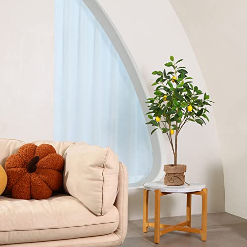 Oakred Artificial Lemon Tree, 3Ft Faux Tree, Artificial Lemon Plants Of 220 Leaves And 6 Plastic Lemon Fruits For Indoor, Fake Tree For Office Home Living Room Floor Patio Greening Decor, Set Of 1 #TOP6