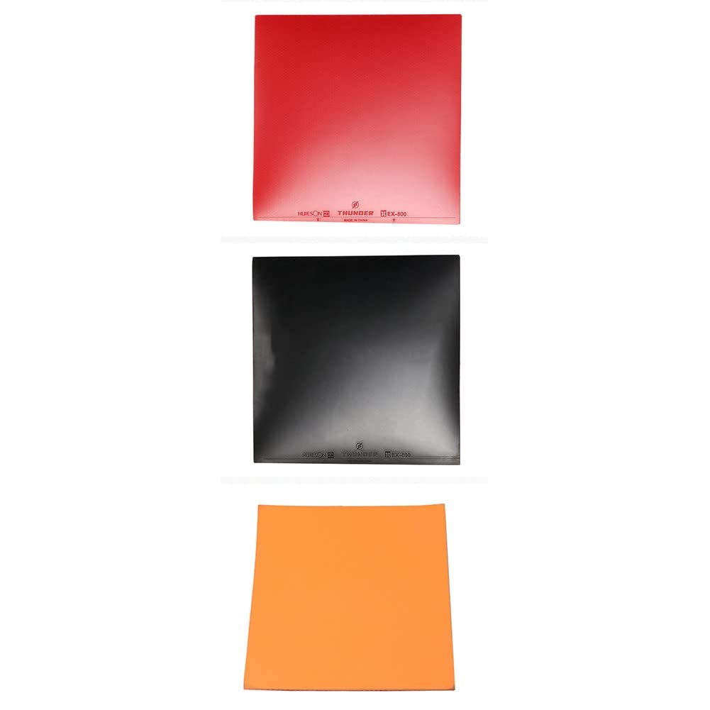 Lot de 8 feuilles de caoutchouc de rechange pour raquette de tennis de table, caoutchouc dur en caoutchouc pour raquette de ping-pong à attaque rapide, rouge/noir