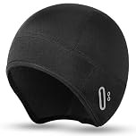 AOOSA Winter Cycling Skull Cap, Windproof Thermal Helmet Liner with Glasses Hole, Cycling Hat Under Helmet for Men Women, Warm Skull Beanie Hat for Outdoor Sports Running Skiing Riding Skating