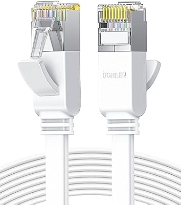 UGREEN Ethernet Cable 10M, Flat RJ45 LAN Gigabit CAT 6 Network Cable, Pure Copper Core High-Speed 1000Mbps for 250Mhz/s Patch Cord Internet Cable for Xbox Switch PS5 PS4 Extender Router Modem