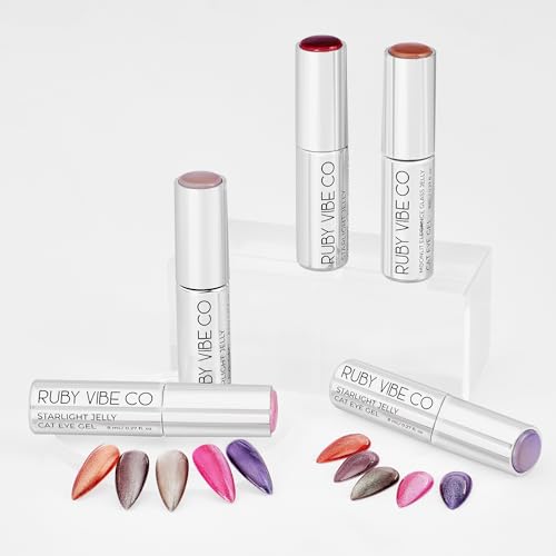 Set de esmaltes gel Cat Eye Starlight Jelly Ruby Vibe miniatura 1