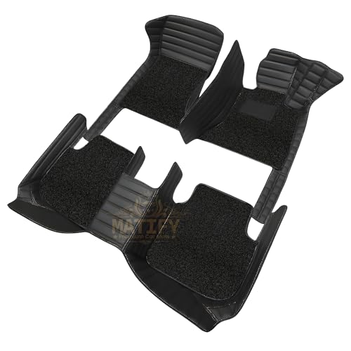 Image of 9D Car Floor Mat for Maruti E Vitara EV 26 | Black | Waterproof | Anti-Slip | Luxury Premium Leather Car Mat | Full Coverage | All Weather | Custom Fitted Mats