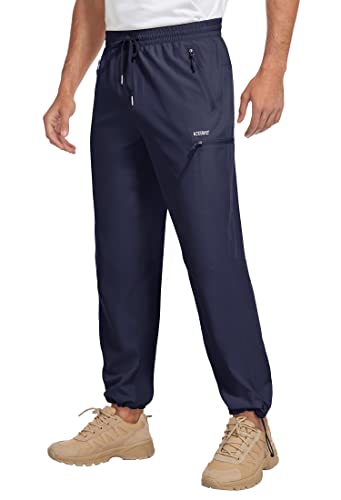 Veobike Mens Lighrweight Training Pants Loose Fit Moisture Wicking Bodybuilding Running Pants For Spring Summer Fall Navy #TOP1