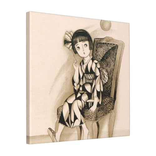 絵画 フレーム装飾画 蕗谷虹児 しゃほんたま キャンバスアート アートパネル 壁画 壁掛け 絵 モダンアート 版画 壁飾り 世界の名画 ポスター 40x40cm