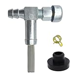 Strongthium Fuel Gas Tank Grommet and Shut Off Valve for Generator Craftsman Coleman Powermate 4200 5000 6500 Generac MTD Lawn Mower 33/64' Fuel Tank Parts 751-0171 951-0171