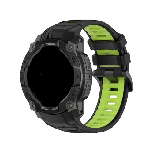 2�F���[�V�����V���J�Q���x���g�ɓK������Garmin Instinct 3 45mm 50mm(Black green,For Instinct 3 50mm)