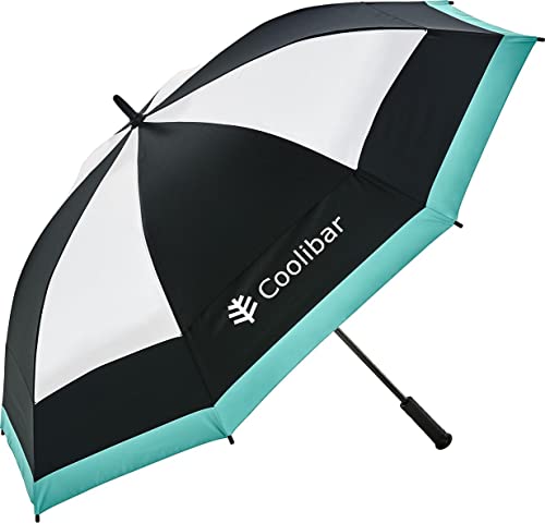 Coolibar Upf 50+ 62 Inch Tournament Golf Umbrella - Sun Protective (One Size- Black/White Colorblock) #TOP16