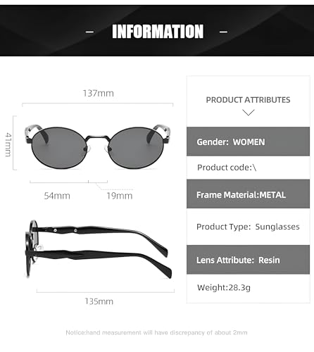 Image of IFLASH Trendy Oval Sunglasses for Women, Stylish Sun Glasses with UV400 Protection, Fashion Accessories Gift