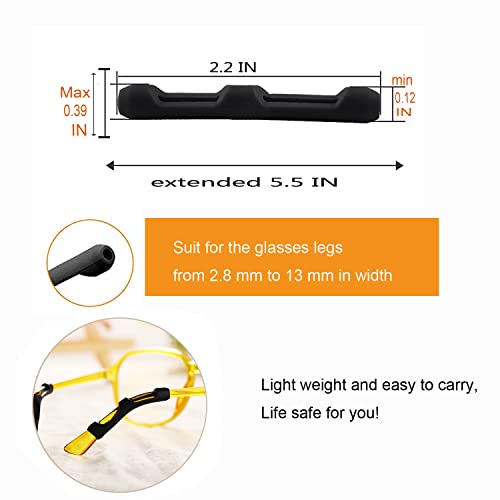 Molderp Eyeglass Ear Cushions - Soft Silicone Glasses Ear Grip Temple Tips Eyeglass Pads Anti Slip Eyeglasses Ear Hook Comfort Sport ，7 Pairs (All, Clear) #TOP4