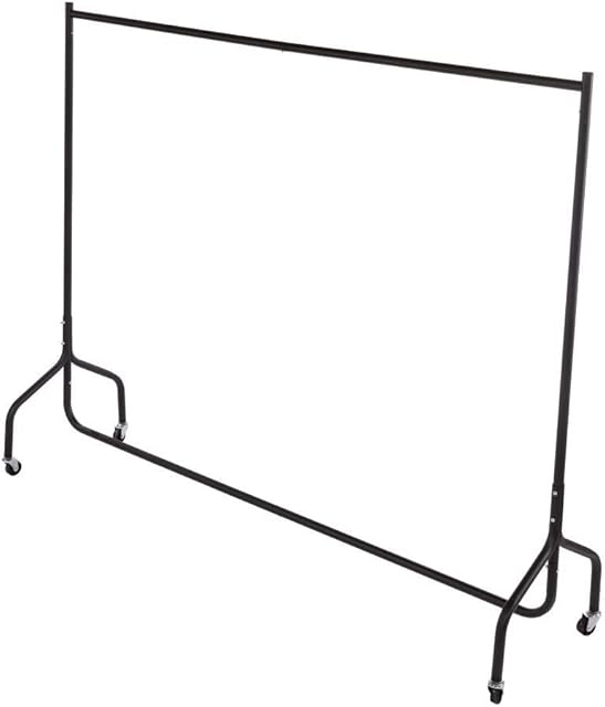 Oypla 6ft Garment Clothes Rail Super Heavy Duty All Metal Black