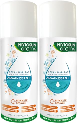 Phytosun Arôms - Spray Habitat Assainissant - aux Huiles Essentielles - Élimine Bactéries - Désinfecte, Purifie - 1x 400 ml (Lot de 2)