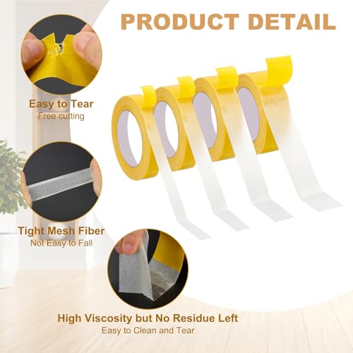 Ruban Double Face Lourd PATIKIL pour Fixer Tapis et Éviter les Glissements de Sol