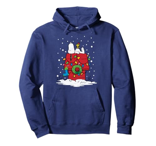 Snoopy Weihnachtspullover 16 Peanuts Snoopy Christmas Lights Pullover Hoodie