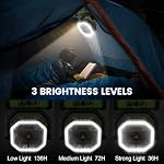 Odoland 30000mAh Camping Fan with LED Lantern, Rechargeable Battery Fan - Image 4