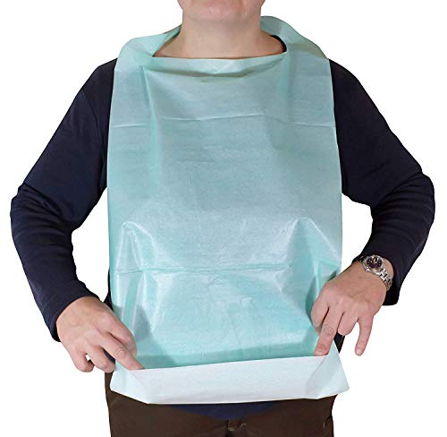 500 Pieza (10 x 50) una Sola Vez Baberos Comedor para Adulto y Infantil Babero - Tamaño 64cm x 36cm medi-inn