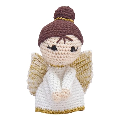 Image of Happy Threads Handmade Crochet Doll - Angel | Amigurumi Toys for Girls & Boys | Soft Doll for Kids | Ideal Crochet Soft Toys for Gifting & Nursery Decor, Eco-Friendly, BIS Certified (100% Cotton)
