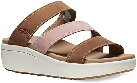 KEEN Women's Ellecity Slide Open Toe Slip On Comfortable Platform Wedge Sandals, Toasted Coconut/Fawn, 7.5 | Image 3
