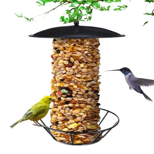 Faisseur d'oiseaux extérieurs - Mangeur Suspendu en métal, Accessoire de Jardin Robuste et étanche | Mangeoire à Oiseaux Sauvages, crèche de Balcon, crèche de Cour, mang