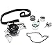 Evan Fischer Timing Belt Kit W/Belt Idlers & Tensioner, Water Pump & Gasket, Tensioner Adjuster fits 3.0L Compatible for Audi A4 Quattro 2002 2003 2004 2005 2006 Audi A4 2002-2005 Interference Engine