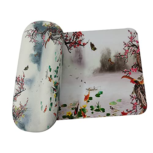 Inlefen Étui à lunettes de peinture chinoise étui à lunettes dur portable étui à lunettes étui à lunettes + Chiffon de nettoyage pour lunettes Cover