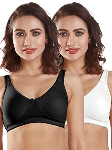 Image of SONARI Womens High Coverage Regular Bra | Poly Cotton Fabric, Non Padded, Non Wired, Comfort Bra | Adjustable and Wide Shoulder Straps, U Back Design with Hook & Eye Closure - Lavish