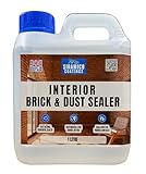 Interior Brick & Dust Sealer – Matt Finish | Dustproofer, Stain Resistant, Solvent-Free & Breathable Brick Protector for Internal Brickwork, Stone, Mortar & Blockwork (Clear, 1 Litre)