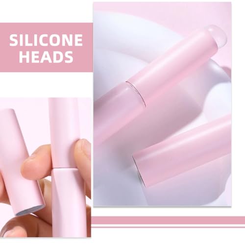 Pinceles para labios de silicona Zerodeko, juego portátil multiusos para brillo y labial 7