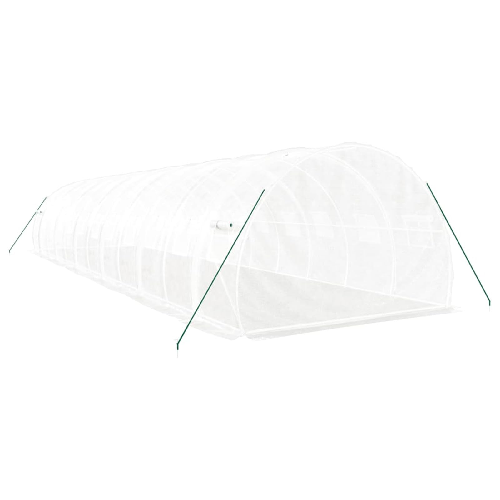 SECOLI Szklarnia foliowa, odporna na warunki zimowe, tunel foliowy, szklarnia ze stalową ramą, biała, 36 m², 12 x 3 x 2 m, szklarnia tunelowa, szklarnia, zimowa, odporna na mróz