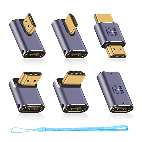 UHD HDMI vers le haut bas gauche droite adaptateur 8K mâle vers mâle pour écran et TV