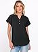 ANRABESS Womens Spring Tops 2026 Short Sleeve Shirts Henley Dressy Casual Blouses V Neck Fashion Tunics Trendy Flowy Clothing Black XXL