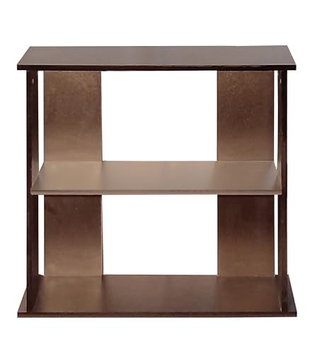 Image of AAROORA Engineered Wood TV Table Centre Unit 2 Shelf | Visual Feature of a Room | Home Decoration, Modern | Comfort and Usability | Multipurpose Storage Table (Dark Wenge Finish)