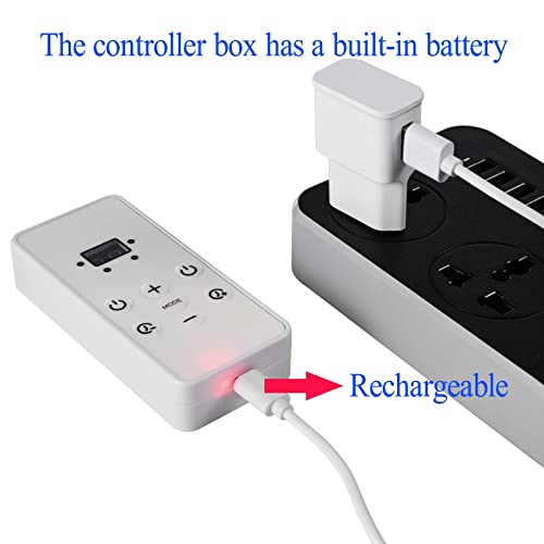 Yourfun Rechargeable 7 Color Led Mask For Face And Neck Light Skin Rejuvenation Facial Beauty Daily Skin Wireless Version (Off White) #TOP7