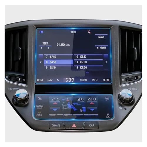 Film protecteur Toyota Crown verre trempé écran navigation premium Style A 2 pièces