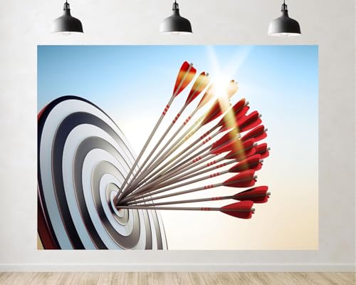 Trykid 5x5ft Bullseye Target Arrow Backdrop Precision Sport Game Texture
