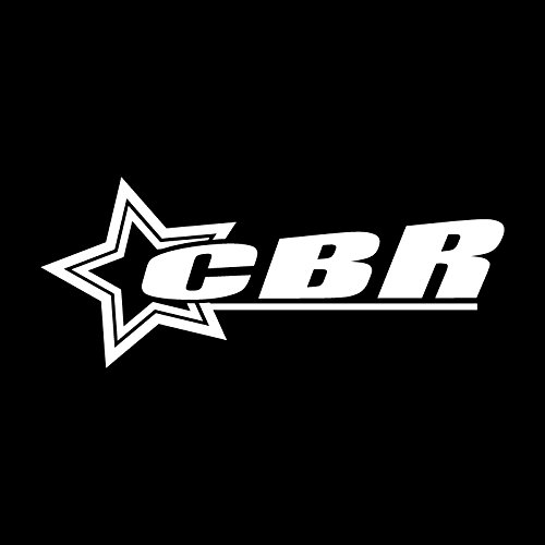 CBR autocollant blanc Star vinyle haute durabilité