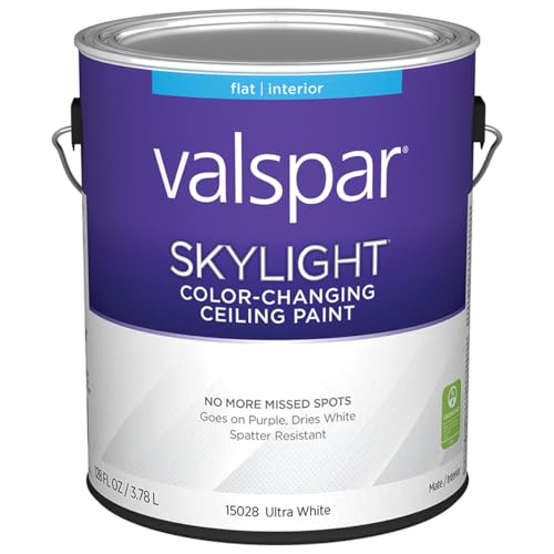 Valspar 1 Gallon 15028 Ultra White Skylight Color-Changing Ceiling Paint, Flat
