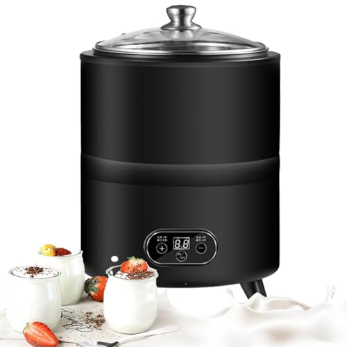 Máquina de Yogur Comercial, Máquina para Hacer Yogur Griego de Acero Inoxidable de 8 litros con Control de Tiempo y Temperatura, Fermentación a Temperatura Constante de 360°, para Yogur, Natto