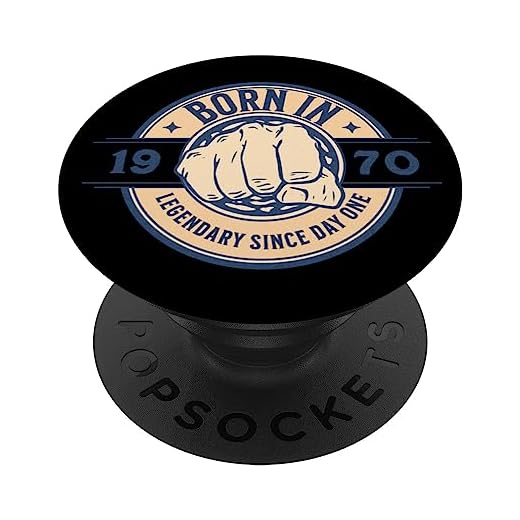 Nacido en 1970 Leyenda de cumpleaños vintage desde 1970 PopSockets PopGrip Intercambiable