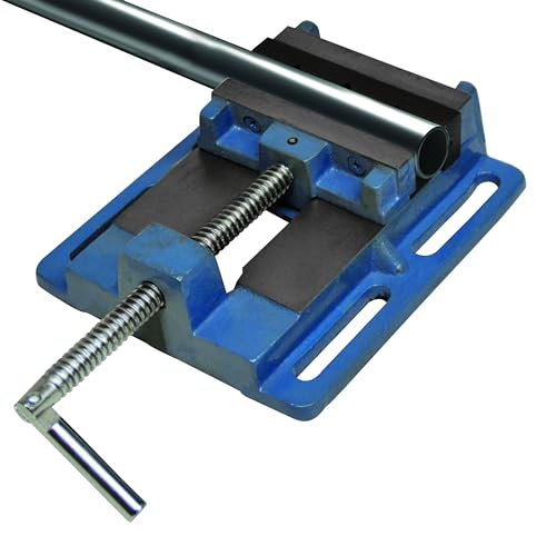 Güde 38320 Maschinenschraubstock, 125 mm breite Spannbacken, massive Gußausführung, auch für Rundmaterial geeignet