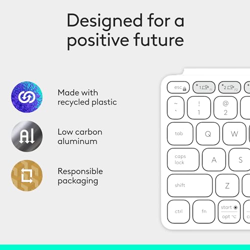 Image of Logitech Keys-to-Go 2 Portable Bluetooth Keyboard for Tablet with Built-in Cover, Slim and Compact Wireless Keyboard - Pale Grey (Renewed)