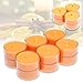 Produktbild Candelo 12er Set XXL Duft Kerzen - Duftteelichter Winterorange - Jumbo Teelicht in Kunststoff Hülle - 8 Std Brenndauer - Große Teelichter in Orange