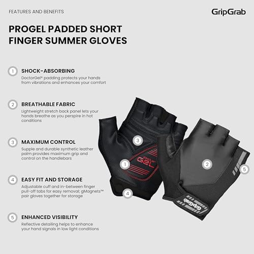 Guantes ciclismo GripGrab ProGel dedo corto 4mm miniatura 2