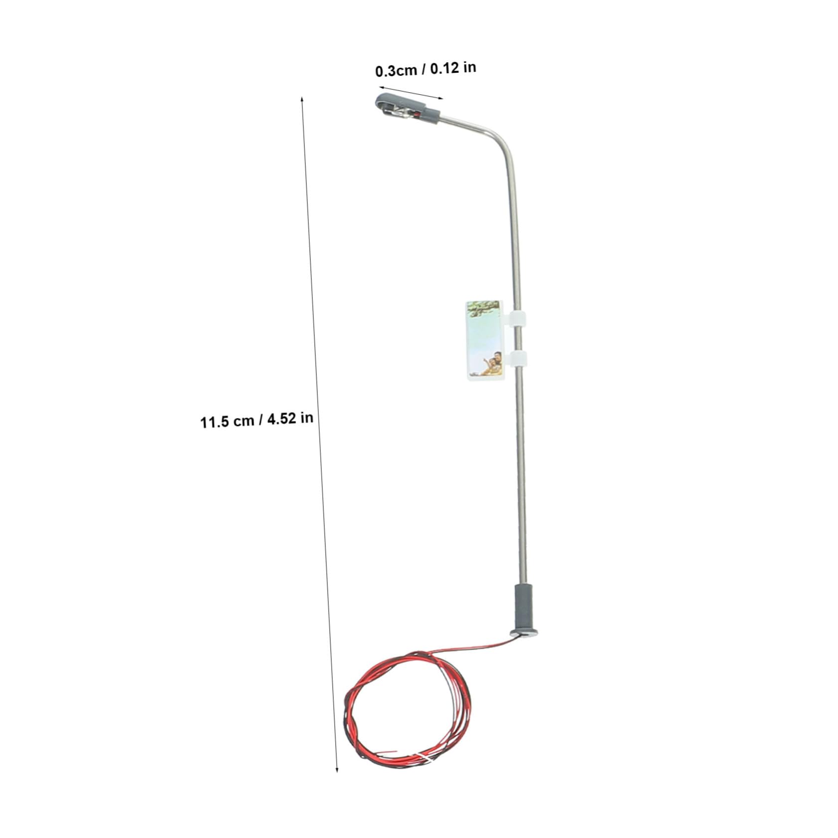 BELLIFFY 15pcs 1/150 Scale Model Street Light Led Miniature Post Lights Model Lampposts for Decoration