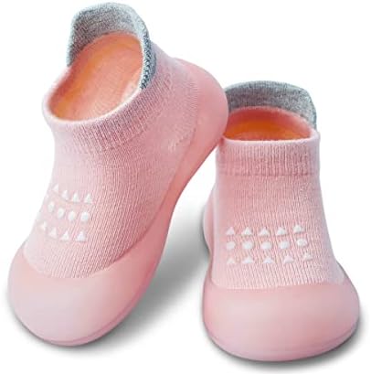 Dookeh Baby Shoes Boys Girls First Walking Shoes Non Slip Soft Sole Sneakers Toddler Infant Babygirl Sock Shoes (A3-Pink, us_Footwear_Size_System, Toddler, Age_Range, Medium, 12_Months, 18_Months)