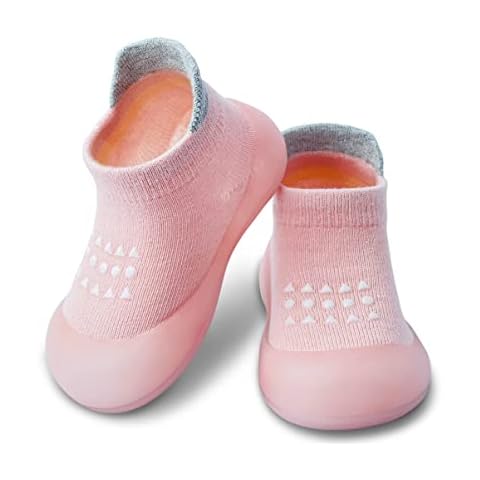 Dookeh Baby Shoes Boys Girls First Walking Shoes Non Slip Soft Sole Sneakers Toddler Infant Babygirl Sock Shoes (A3-Pink, us_Footwear_Size_System, Toddler, Age_Range, Medium, 12_Months, 18_Months) Cover