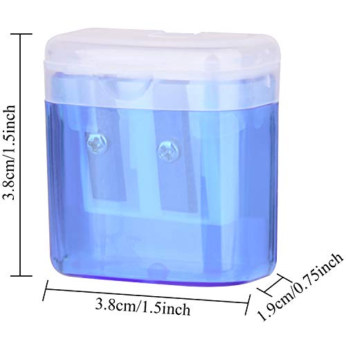 Ancefine 24 Pack Dual Hole Pencil Sharpener Manual Pencil Sharpeners With Lid For School Home Office Use #TOP1