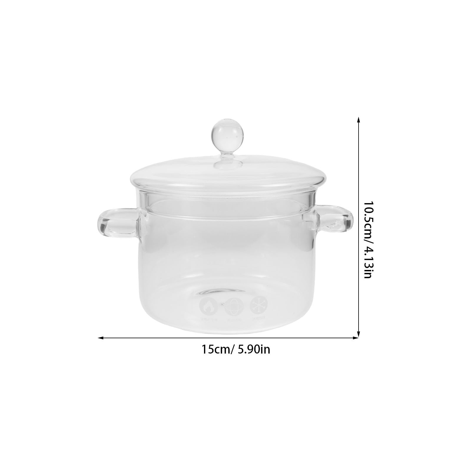 CHILDWEET Distillatore per Idrolato di Rosa in Vetro Borosilicato ad Alta Capacità con Doppia Maniglia e Isolamento Termico, Dimensioni 15x15x10,5cm, Set per Estrazione in Cucina