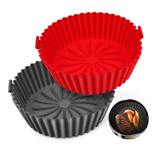 FUNOMOCYA Air Fryer Baking Liner Silicone Frying Pan Mat Multi-use Accessory for Air Fryer